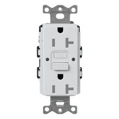 Tomacorriente GFCI de autoprueba, resistente a manipulaciones, 15 A, 125 V, NEMA 5-15R, gris