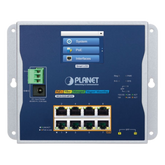 Switch Industrial Flat-Type 8 Puertos Gigabit C/PoE 802.3at, 2 Puertos SFP, LCD