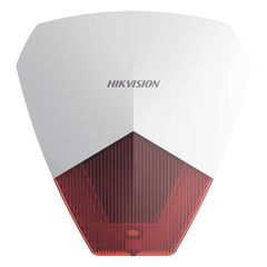 Sirena Estrobo Cableada Hikvision DS-PS1-R / 105 dB / LED Rojo / IP54 / 12V CC / Compatible con Paneles de Alarma