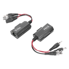 Kit de transceptores activos, envía alimentación 12V/24Vcc/AC, video y audio a una distancia de hasta 150 m en 4K para aplicaciones de video por UTP Cat 5e / 6 en alta definición.