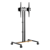 Soporte Móvil para Pantalla | Compatibilidad VESA 200x200 hasta 600x400 / Ruedas con Frenos / Ajuste de Altura y Ángulo / Soporte para TV de hasta 55 Pulgadas / Capacidad de Peso 35 kg
