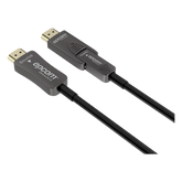 Cable HDMI Óptico Activo| 4K Real | 15 m | 18 Gbps | 4K@60Hz 4:4:4 | HDMI 2.0b | HDCP 2.2 | HDR | ARC | Conector RX Desmontable | Plug and Play