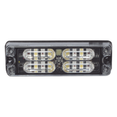 Luz Auxiliar de 16 LED, Rojo/Blanco, Lente Transparente