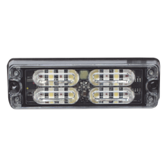 Luz Auxiliar de 16 LED, Rojo/Blanco, Lente Transparente