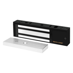 Chapa Magnética 1200 Lbs / En Color Negro / Con Sensor De Adherencia / Led De Estatus / Alimentación 12/24 Vdc Ajustable / Libre de Magnetismo Residual