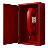 Dispositivo Telefónico de Emergencia | Grado de Seguridad 3 | Metal Rojo RAL3001 | 32 Teléfonos por Línea | Conexión IFAMFFT