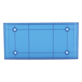 Domo Central Pequeño de reemplazo para barra de luces SP216 de la marca SignalPro, Color Azul