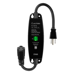 Enchufe inteligente para exteriores de 120 V y 15 A para iluminación y motores de 1/2 HP, con control Pico directo o app y geovallado mediante Smart Bridge, Caseta Wireless