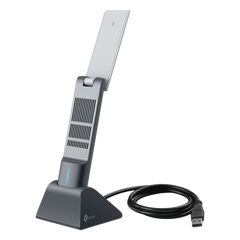 Adaptador USB Wireless Wi-Fi 6 / AX3000 (2402 Mbps + 574 Mbps) / Antenas de Alta Ganancia / USB 3.0 / Baja Latencia Gaming / WPA3 / Cuna Desmontable con Cable 1.2 m (3.9 ft)