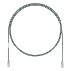 Cable de Parcheo TX6, UTP Cat6, Diámetro Reducido (28AWG), Color Gris, 1.52 Metros (5 Pies)
