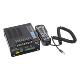 Sirena Vehicular H2 Covert de 200W de Potencia, Con Controlador Unimando de 14 Botones Para Control de Tonos, 7 Salidas Auxiliares y Micrófono