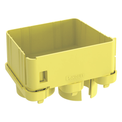 Tapa con 2 Salidas a Tubo de 1.5in (38mm), Para uso con Canaletas 4X4 FiberRunner™, Color Amarillo