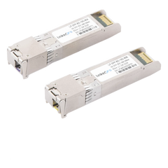 Transceptores Ópticos Bidireccionales SFP+ (Mini-Gbic) / Monomodo 1490 & 1550 nm / 10 Gbps / 10GBASE-BX / Conector LC/UPC Simplex / DDM / Hasta 80 km / 2 Piezas