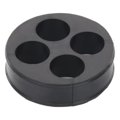 Inserto de Caucho de 4" Con Cuatro Orificios para Cable de 7/8 in