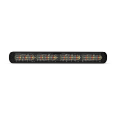 Luz de Advertencia Giga Thin de 48 LED, Quadcolor Rojo/Azul/Ambar/Blanco ,11 Pulgadas, Con Funcionalidad de Director de Trafico