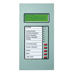 Anunciador remoto LCD retroiluminado de 80 caracteres para paneles NOTIFIER vía EIA-485