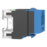 Conector Jack Estilo 110 (de Impacto), Tipo Keystone, Categoría 6A, de 8 Posiciones y 8 Cables, Color Azul