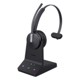 Auriculares mono Yealink WH64 edición MS/ Base DECT y auriculares con Bluetooth integrado/ Cancelación de ruido con 3 micrófonos/ Hasta 32 horas de conversación