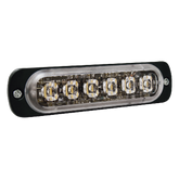 Luz Auxiliar de 6 LED, Azul, Lente Transparente, SAE