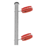 Aislador de Esquina Rojo para Cercos Eléctricos / 18 kV / Resinas Vírgenes / Resistencia 7.5-10.2 kg / Anti UV / 66 mm x 31.6 mm