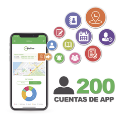 Licencia para realizar checadas de asistencia desde Smartphone (APP) con envío de fotografía y ubicación por GPS / Compatible con BIOTIMEPRO / Licencia para 200 usuario