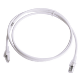 Patch Cord Z-MAX Cat6A S/FTP, CM/LS0H, 1.52 Metros (5 Pies), Color Blanco, Versión Bulk (Sin Empaque Individual)