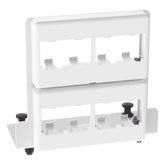Patch Panel de 8 Puertos Mini-Com, Para Uso con Gabinetes Multipropósito, de Instalación a Presión, Color Blanco