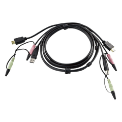 Cable KVM USB HDMI | Audio | 1.8m | Conexión de PC a Conmutador KVM | Compatible con Conmutadores ATEN