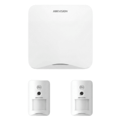 (AX HOME) KIT de Alarma AX HOME / Incluye: 1 Panel con Wi-Fi y GSM 3G/4G / 2 Cámaras PIR Inalámbricas / Compatible con Hik-Connect P2P y Hik-Partner PRO