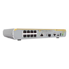 Switch L3, 8x 10/100/1000 Mbps RJ45, 1x 1/2.5/5/10G, 1x SFP+ 10G, sin ventilador