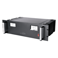 Fuente de poder 13.8Vcc, 35A, lineal regulada con circuito cargador de baterías, para instalación en rack