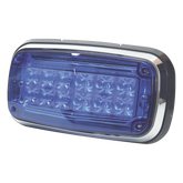 Luz de advertencia 8 X 4", Color Azul, IP67, SAE, Ideal para Ambulancias