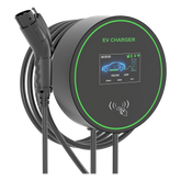 Estación de Carga para Vehículos Eléctricos / 48 A / 11.5 kW / Conector Tipo 1 (SAE J1772) / 220-250 V Monofásico / Pantalla LCD 4.3 in (10.9 cm) / Cable TPU 5 m (16.4 ft) / Plug and Play / APP Móvil / RFID / Carcasa Alu