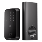 Cerradura Inteligente con Huella Digital LNDU HK01W / WiFi Integrado / Compatible Apple HomeKit / Teclado Táctil / 8 Baterías AA / Escaneo iPhone-Apple Watch-Fob / Bloqueo Manual y Automático / Exterior IP54