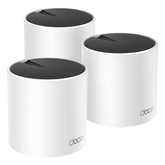 Kit 3 Routers Inalámbricos MESH Interior para Hogar / Doble Banda Wi-Fi 6 AX3000 Mbps / 3 Puerto Gigabit WAN/LAN / 2 Antenas Internas / Administración Mediante la App Deco (iOS, Android) / Protección HomeShield