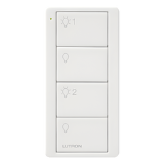 Control remoto inalámbrico Pico de 4 botones para encender y apagar 2 grupos de luces, batería de 10 años, para Caseta Wireless, RA2 Select, RadioRA y HomeWorks