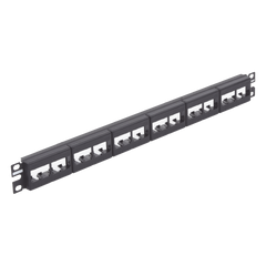 Panel de Parcheo Modular Mini-Com (Sin Conectores), Plano, Sin Blindaje, de 24 Puertos, 1UR