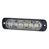 Luz Auxiliar de 12 LED, Rojo/Azul, Lente Transparente, SAE