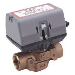 Válvula motorizada de 2 vías con actuador integrado, conexión BSPT de 3/4 pulgada, control on/off, 100-130 VCA