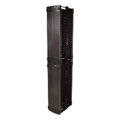 Organizador Value Vertical Doble de 45UR, Fabricado en Acero Laminado en Frio, 6in (152mm) de Ancho
