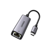 Adaptador de Red USB-C 3.1 (5 Gbps) a RJ45 | Thunderbolt 3 | Admite 10/100/1000 Mbps | Chip Inteligente | Amplia Compatibilidad | Caja de Aluminio | Longitud del cable 10 cm.