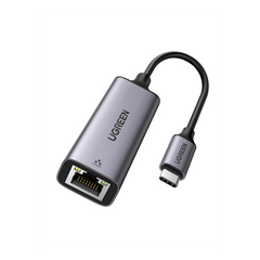 Adaptador de Red USB-C 3.1 (5 Gbps) a RJ45 | Thunderbolt 3 | Admite 10/100/1000 Mbps | Chip Inteligente | Amplia Compatibilidad | Caja de Aluminio | Longitud del cable 10 cm.