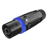 Speakon Conector de cable macho de 4 polos, carcasa negra, cable AWG10, 30A