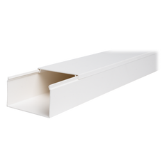 Canaleta TMK-4577 en PVC Blanco Autoextinguible: Solución Segura y Estética para Entornos Interiores, con Gran Capacidad de Resguardo de Cables, Medidas : 45 mm x 77 mm x 2.5 m (5500-01250)