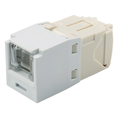 Conector Jack RJ45 Estilo TG con Ventana, Mini-Com, Categoría 6, de 8 Posiciones y 8 Cables, Color Blanco