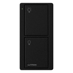 Control Pico inalámbrico de 2 botones para encender y apagar iluminación en sistemas Lutron como Caseta Wireless y RadioRA 2, color Midnight satinado