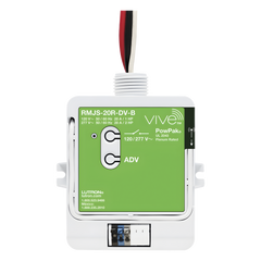 Módulo de relevador inalámbrico PowPak de 20 A para control de contactos, 120/277 V, con Softswitch, compatible con controles Pico y sensores Radio Powr Savr del sistema Vive