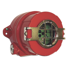 Detector de flama multiespectro UV y doble IR/Visible, cono de visión de 90 grados, alcance mayor a 60 metros, salida 4-20 mA y ModBus RS-485