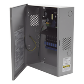 Fuente de Poder con Respaldo, 12 o 24 Vcc, 4 A, 48 W, 8 Salidas, Para Control de Acceso, Entrada 115 Vca
