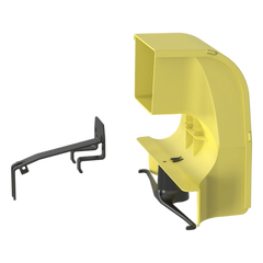 Bajada Para Canaleta FiberRunner™, Uso con Medidas 4x4, 6X4, 12X4, o 24X12, Con Reducción a 4X4, Color Amarillo